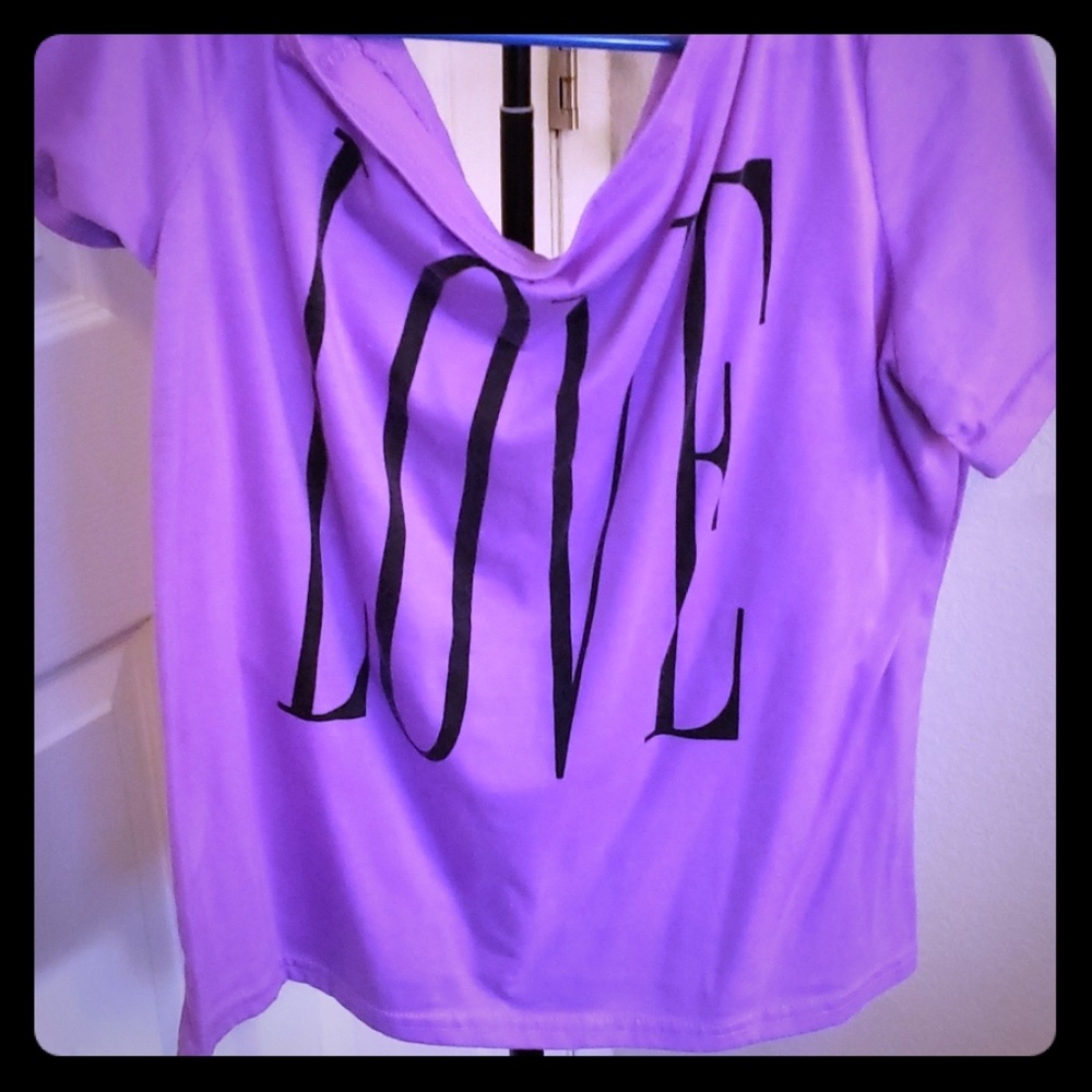 LOVE off shoulder shirt